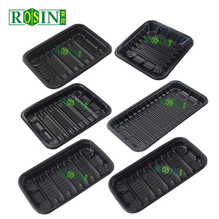 Disposable PET Fresh Food Tray Customizable For Flesh Meat And Vegetable