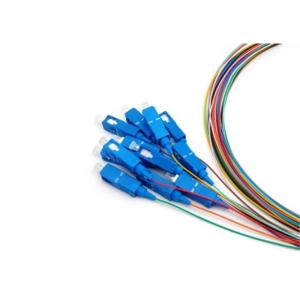 Quality FTTH SC UPC Simplex Colorful Fiber LSZH/PVC Singlemode SM 12cores Fiber Optic Pigtail wholesale
