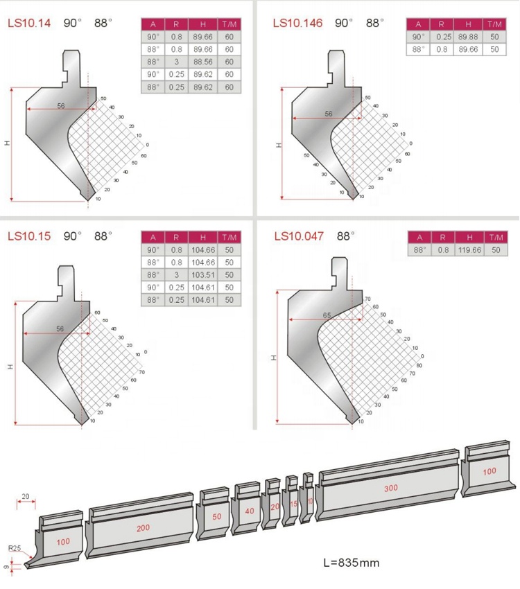 Sheet Metal Goose Neck Punch Press Brake Tooling Upper Punch