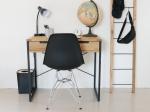 Foldable Metal Wood Surface Dinning Table for Office Needs in Northern Europe