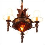 Moose antler chandelier Lighting Fixtures With lampshade (WH-AC-29)