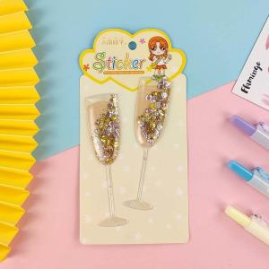Quality Sequin 3D Cartoon Stickers Shake Animal Crossing Stickers Silk Screen Printing wholesale