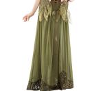 Women's Halloween Role-Play Forest Princess Costume Green Off Shoulder Long