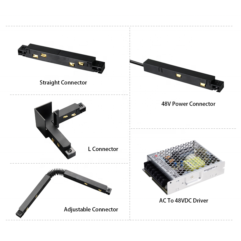 48VDC Magnetic LED Track Light For Retail Store / Hotel / Restaurant