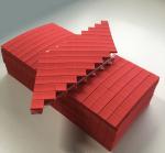 Wholesale 25x25x4MM Red Rubber +1MM Cling Foam of Glass Protective Red EVA