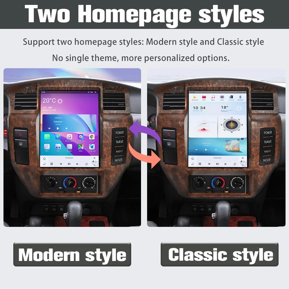 12.1 Inch Touch Screen Head Unit For Nissan Patrol 128G Navigation GPS Multimedia Player Wireless Carplay 4G