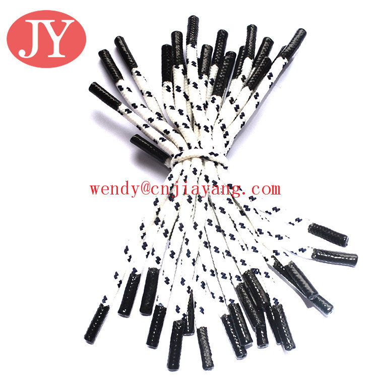 Black Rubber painting coating plastic aglet for pants string rope string head yeezy
