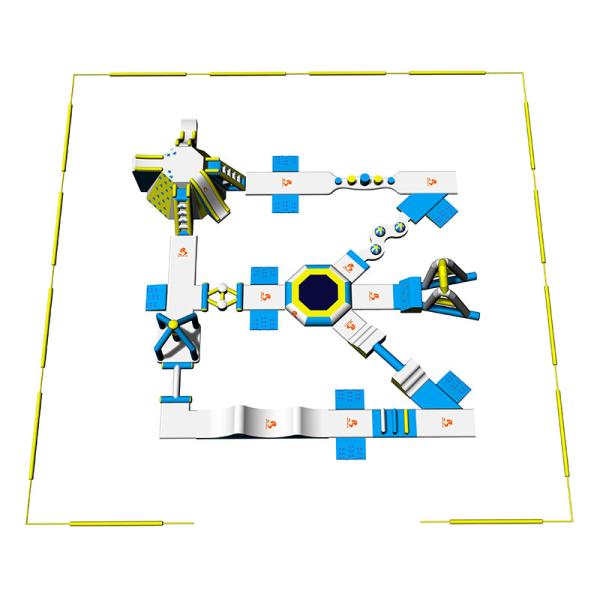Customized Inflatable Floating Water Park Games For Adults / Aquapark Inflatable