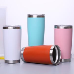 Quality 20oz Stainless Steel Thermal Travel Mug With Lid Double Walled Vacuum Insulated Coffee Tumbler Cup For Home Office Sports 600ml wholesale