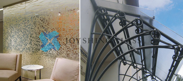 Magic Colorful Tempered Art Glass Shape Customized for Door / Window