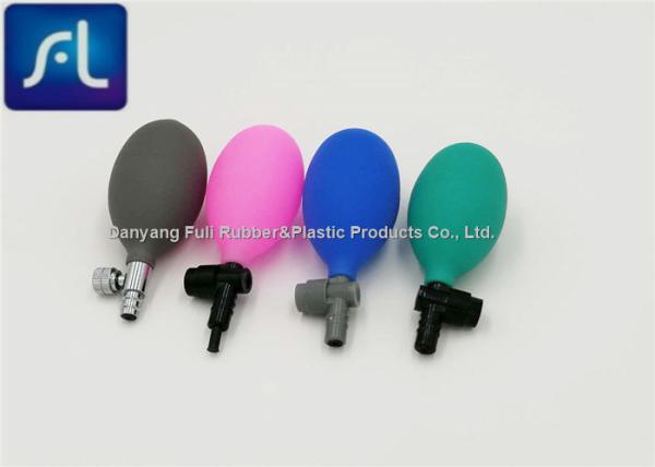 Colorful Clear Hand Squeeze Air Pump , Medical Grade PVC Inflation Bulb