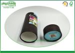 Black Kraft Paper Tube Packaging , Custom Logo Cardboard Tubes With Lids