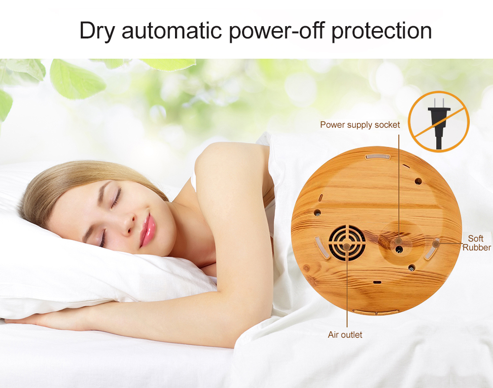 HOMEFISH 400ml Essential Oil Diffusers Wooden Aroma Diffuser OEM ODM