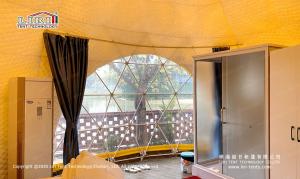 Quality 7m Outdoor Half Oval Ball Glamping Dome Tent For Hotel Tube Type wholesale