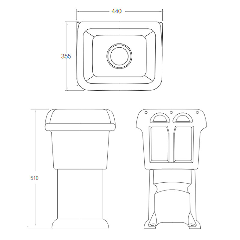 FM7801 Ceramic White Mop Tub Modern Free Standing Sanitary Ware