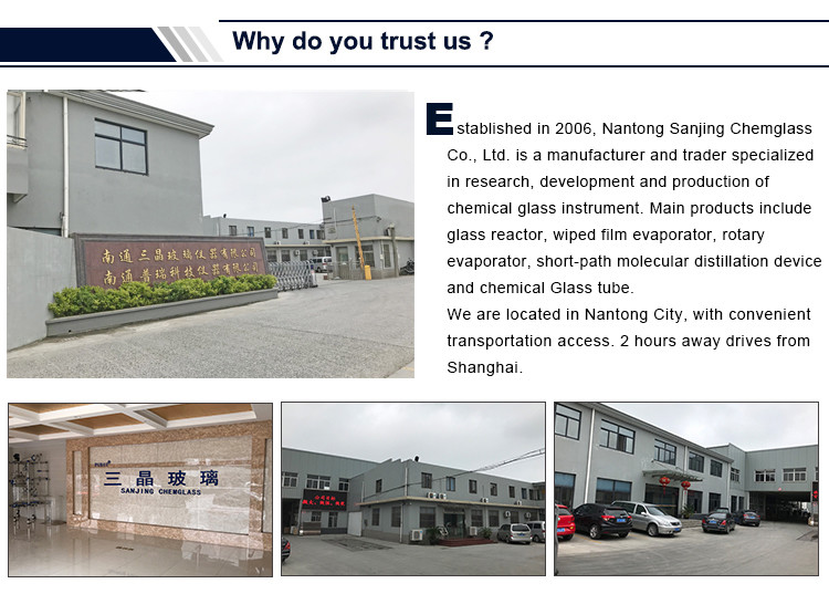 Stirred Lifting Chemical Glass Reactor , Borosilicate Glass Reactor High Performance