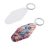 Single Sided Printing Sublimation Motel Keychain Acrylic Sublimation Keychain