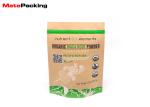 Biodegradable Kraft Paper Stand Up Bags , Coffee Packaging Bags With Zipper