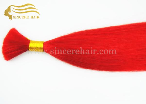 22" RED Remy Human Hair Bulk for sale - Hot Seller 22" Straight Red Colour Real