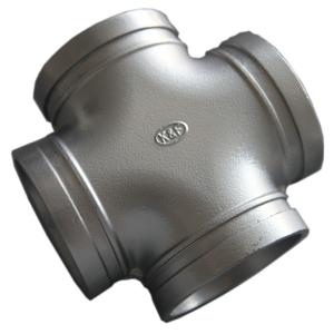 Quality High End Ductile Iron Pipe Fittings , Grooved Pipe Couplings Equal Cross Epoxy wholesale