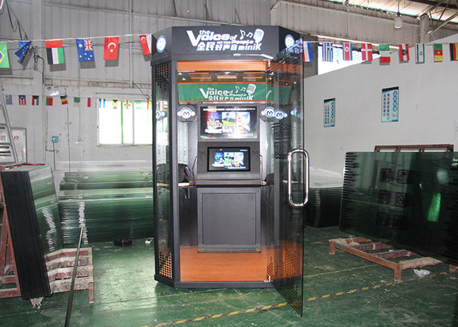 Coin Pusher Mini KTV Booth Karaoke Machine With Screen For Mall / Street / Park