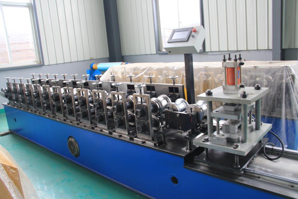 Blue Shutter Door Roll Forming Machine CE With 15 Rows