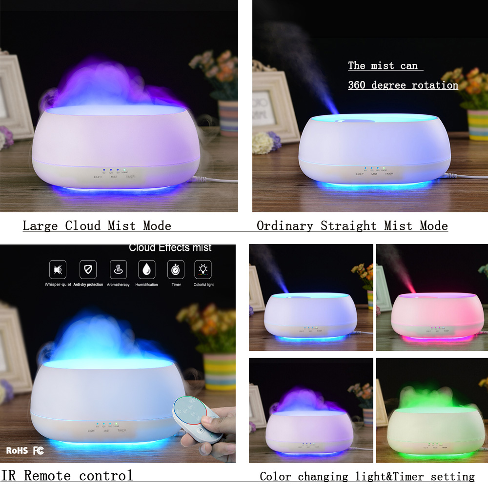 HOMEFISH Electric Aroma Diffuser 500ml Ultrasonic Humidifier OEM ODM