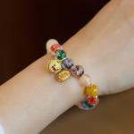 Bracelet For Women, Beaded Bracelet Opal Glaze Bracelets Fashionable Stretchable