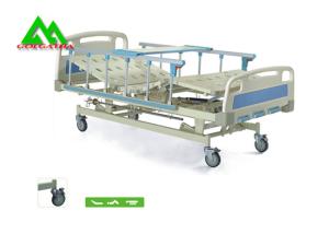 Quality Three Wave Lifting Medical Hospital Bed Equipment With Wheel Multifunction wholesale