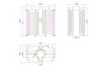 Hotel Fingerprint High Security Turnstile , Access Control IC Safety Swing Gates