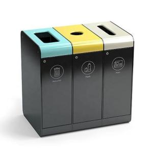 Quality Outdoor Advertising 30gal Multi Compartment Trash Can wholesale