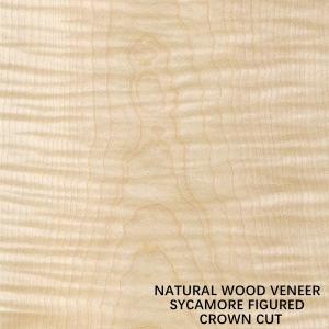 Quality Europe Natural Figured Sycamore Wood Veneer Flat Cut Crown Cut Thickness 0.5mm For Dying And Cabinet wholesale