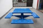 Metal Outdoor Picnic Tables For Playground Street Amusement Park
