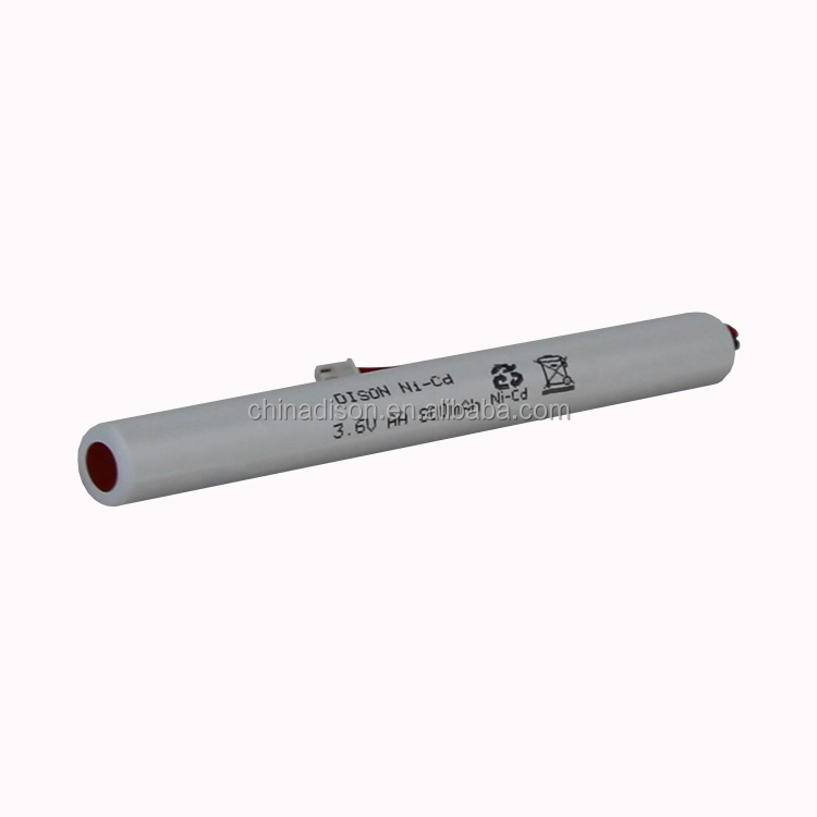 High Temperature NiCd 3.6v AA 1000mAh Rechargeable Battery Pack For Emergency Lighting
