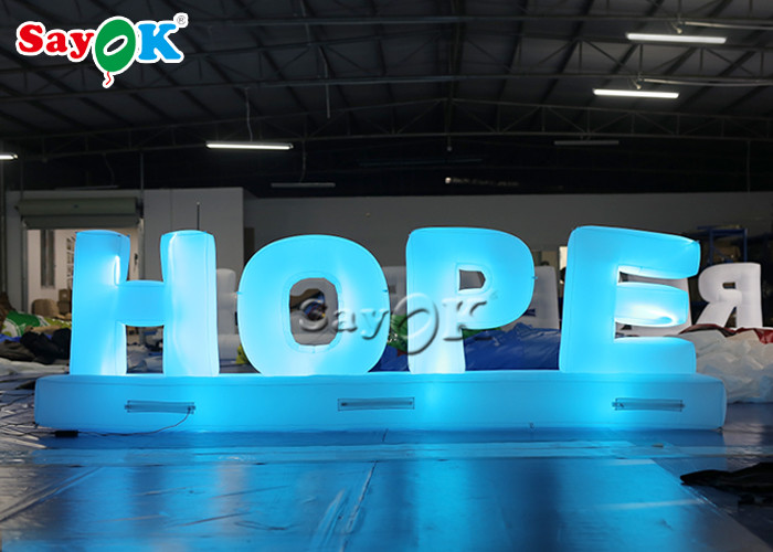 Customizable 1.3m Inflatable HOPE Alphabet For Promotion