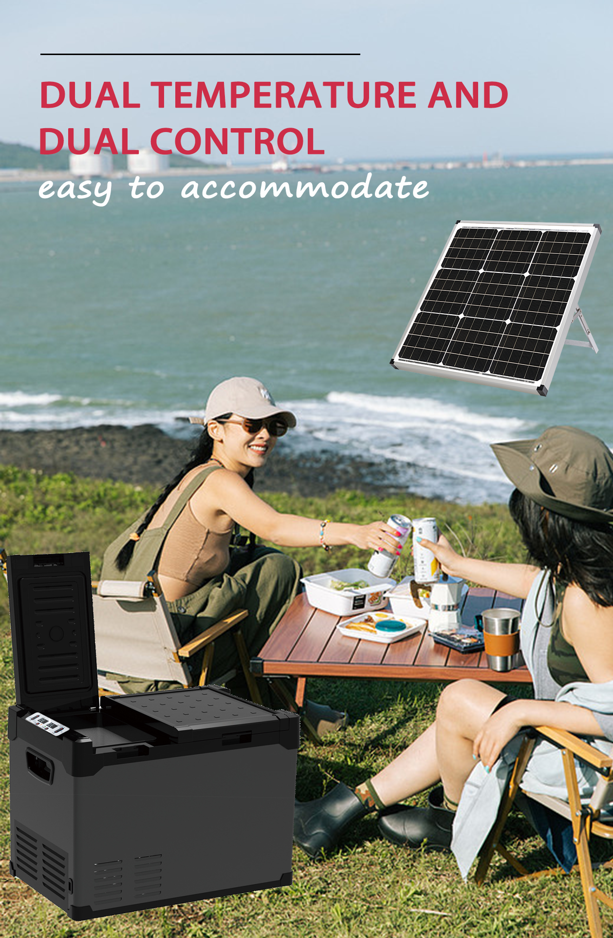 Manual Defrost Portable Cooling Box Potable Outdoor Fridges Freezer for Yacht by Beach