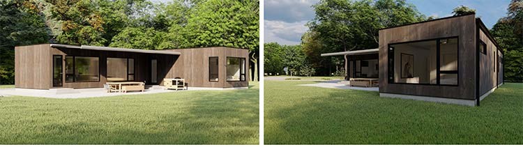 Prefab Luxury Contemporary Garden Studios With Light Steel Frame House kits