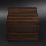 Handmade Mens Watch Display Case , Square Red Color Velvet Wooden Watch Case