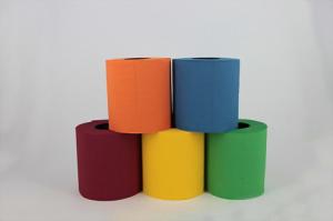 Quality 100% wood pulp solid color toilet tissue roll wholesale