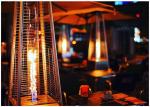 Factory Price Silver Stainless Steel Gas Real Flame Outdoor Patio Space Heaters