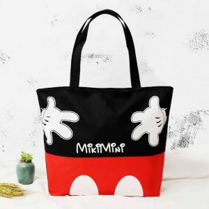 Quality Washable Small Black Canvas Tote Bags / Colorful Canvas Tote Handbag wholesale