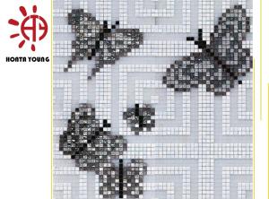 Quality HTY - TC 300 300*300 Wholesale Beautiful Stained Glass Mosaic Tile for Indoor Wall wholesale