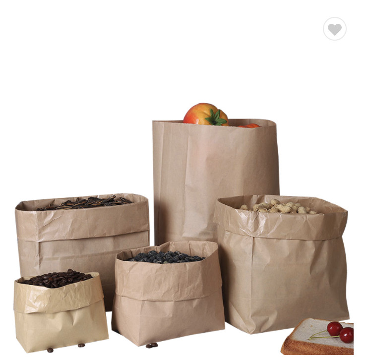 ISO9001 Food Grade Greaseproof Paper Bag Packaging for Sandwich Bread Brown White