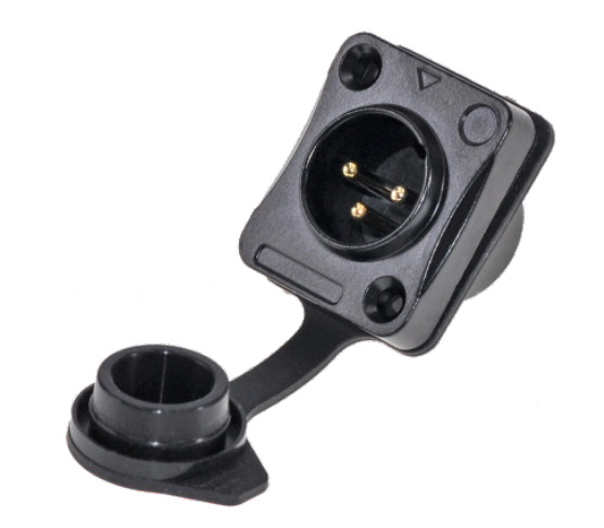 Outdoor Audio Video Connector Waterproof 3 Pin XLR Plug With Female Gender