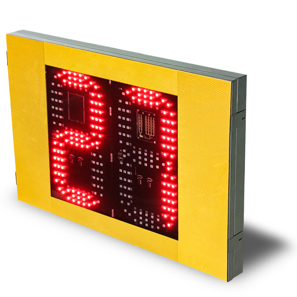 Iron Material Solar Traffic Speed Sign With Red Green Color Display