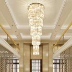 Spiral Long Staircase K9 Crystal Ceiling Light