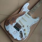 Custom Aged Strat Electric Guitar in Purple