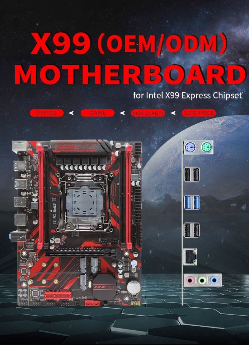 Customized motherboard X99 Chipset 4*DDR4 64GB LGA2011 x99 motherboard