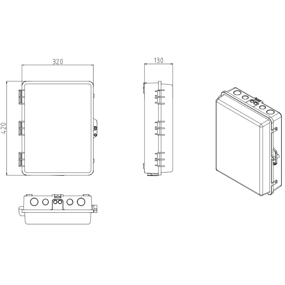 LC Connector Fiber Optic FTTH Network 48 Cores Wall-Pole Mounted Fiber Distribution Box