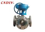 PTFE Seat T Port Gear Operation SS 150LB 3 Way Ball Valve